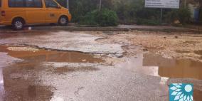 وادي التين بطولكرم يجري بمياه الامطار هذا اليوم