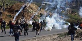 الاحتلال يقمع مسيرة المعصرة السلمية المناهضة للجدار