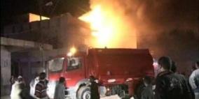 اصابة شابين بحريق اندلع بمنزل في غزة