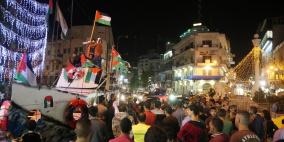 مجسم لسفينة أسطول الحرية يجوب شوارع رام الله