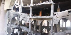 دمار هائل وخسائر كبيرة بتدمير المركز التجاري في رفح