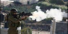 إصابة شاب بقنبلة غاز والعديد بحالات اختناق في مدينة جنين