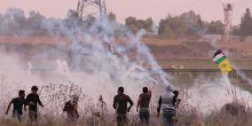 حالات اختناق في مواجهات شرق مخيم البريج