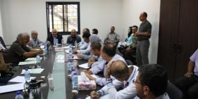 محافظ نابلس ووزارة الزراعة يجتمعون مع  اصحاب معاصر الزيتون في المحافظة