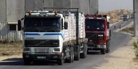 إدخال 260 شاحنة بضائع ومساعدات إلى غزة عبر "أبو سالم"