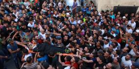 آلاف المواطنين يشيعون جثمان الشهيد  سلام حسام سعيد الطوباسي (19عاما) في مخيم جنين