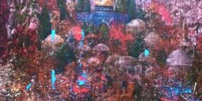 الفنان الرجبي يرسم لوحة "القدس اليوم" للتعبير عن واقعها المؤلم