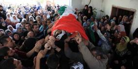 تشييع جثمان الشهيد حنانين في مركة جنوب جنين