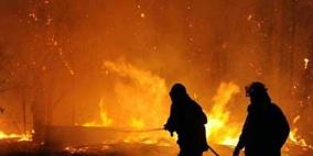 جنين: حريق ضخم في المنطقة الصناعية