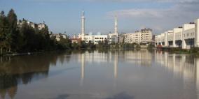 غزة: تنفيذ الخط الإضافي لتصريف مياه بركة الشيخ رضوان