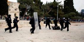 مظاهرة في رام الله تنديدا بالهجمة على المسجد الأقصى المبارك