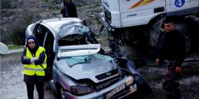 مصرع 3 مواطنين وإصابة 3 آخرين في حادث سير مروع غرب رام الله ..