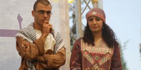 من مهرجان ياسر عرفات الرابع  فرقة فنونيات للدبكة الشعبية