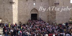 أكبر  سلسلة بشرية قارئة لدعم القدس