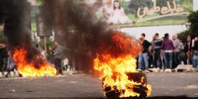 بالصور: مواجهات مدخل نابلس - حوارة اليوم