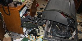 حجم الدمار الذي خلفته قوات الاحتلال لاقتحامها لعدد من المنازل في مدينة نابلس ومخيم العين ليلة أمس