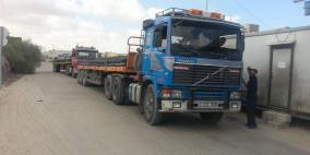 دخول مواد البناء لغزة لاول مرة بعد 6 سنوات من الحصار