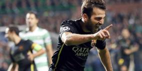 فابريغاس يقود برشلونة لفوز صعب على سليتيك