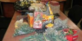 الشرطة تضبط 165 عبوة مفرقعات و العاب ناريه في نابلس