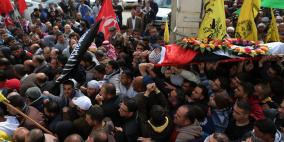 تشييع جثمان الشهيد عابد حماد في بلدة سلواد قرب رام الله