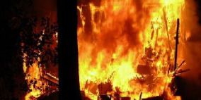 احتراق الطوابق العلوية في مقر هيئة الاذاعة والتلفزيون برام الله