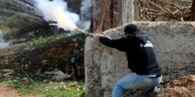 مواجهات مخيم الجلزون اليوم. الجمعة 21/02/2014