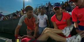 فيديو... لاعب تنس بلغاري يوقف المباراة لسبب إنساني