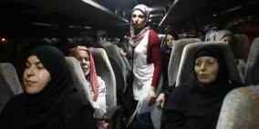 عدد من أهالي أسرى غزة يزورون ابنائهم بسجن نفحة