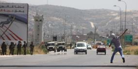 اصابات بالرصاص الحي خلال مواجهات شرق نابلس