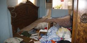 حجم الدمار الذي خلفته قوات الاحتلال أثناء اقتحام لعدد من المنازل في مدينة نابلس ليلة أمس‏