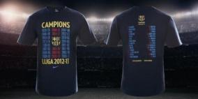 ‏برشلونة يحتفل بـ"الليغا" .. بـ"قميص" خاص