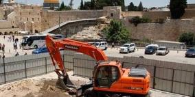 حفريات اسرائيلية جديدة في القصور الأموية جنوب الأقصى