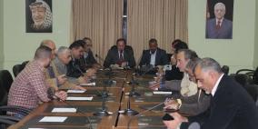 محافظ طولكرم  اللواء د. كميل يلتقي أمين سر فتح  مؤيد شعبان وأعضاء الإقليم