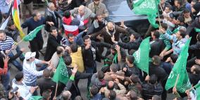 مسيرة في مدينة رام الله تضامنا مع غزة