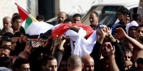 تشييع جثمان الشهيد : عنتر أقرع في بلدة قبلان جنوب مدينة نابلس