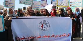 اعتصام نسائي في بيت حانون شمال غزة للمطالبة باعمار المنازل المُدمرة