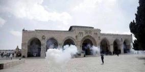 اصابات اثر اقتحام قوات الاحتلال لباحات المسجد الاقصى
