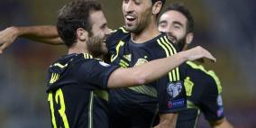 إسبانيا تنفرد بصدارة مجموعتها بالفوز على مقدونيا