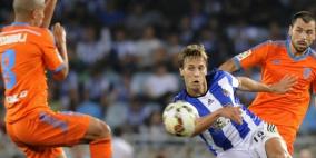 فالنسيا يتنازل عن الصدارة في الأنويتا بالتعادل مع سوسييداد