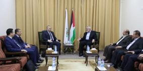 الوفد الأمني المصري يجتمع مع هنية بغزة