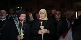 مسيرة الشموع في رام الله تضامنا مع شهداء قطاع غزة