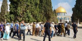 عشرات المستوطنين يقتحمون المسجد الاقصى بحراسات مشددة