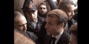 شاهد: ماكرون يوبخ ضباط الاحتلال ويطردهم من أمام كنيسة في القدس