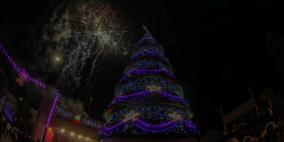 إضاءة شجرة عيد الميلاد في رام الله