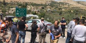 اصابات في حادث سير بين سيارة فلسطينية وأخرى للمستوطنين غرب رام الله