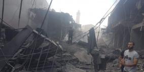 انفجار سوق الزاوية في غزة