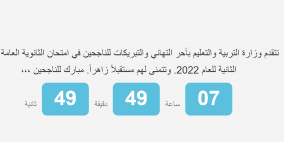 العد التنازلي: نتائج الثانوية العامة التوجيهي الإكمال 2022 الدورة الثانية