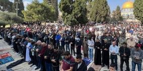 صور: 65 ألفا يؤدون صلاة الجمعة في رحاب المسجد الأقصى