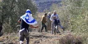 مستوطنون يهاجمون قاطفي الزيتون في بلدة كفر الديك غرب سلفيت