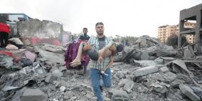 في اليوم 245 من العدوان على غزة..شهداء في النصيرات منهم رئيس بلديتها